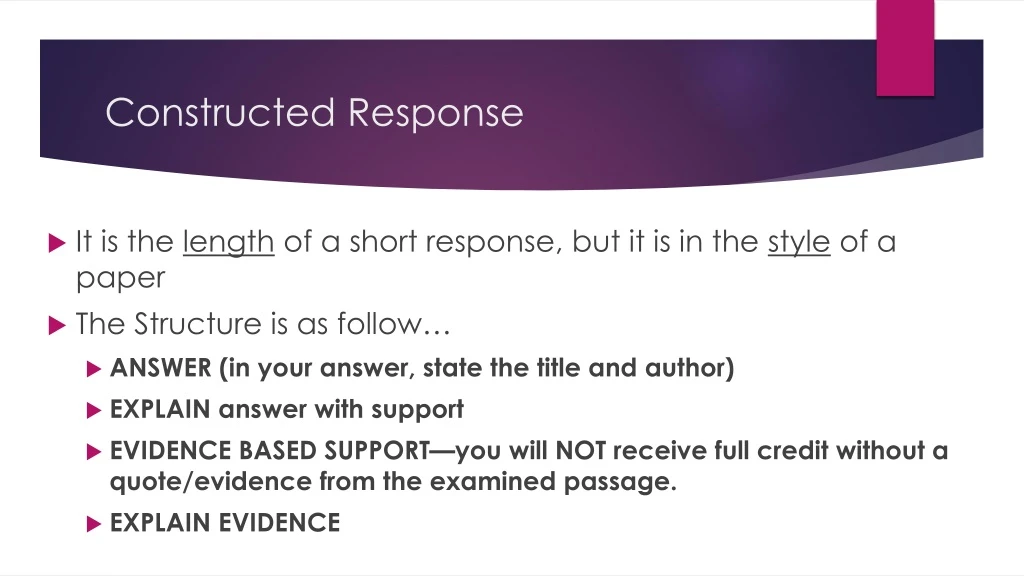 Ppt Constructed Response Powerpoint Presentation Free Download Id