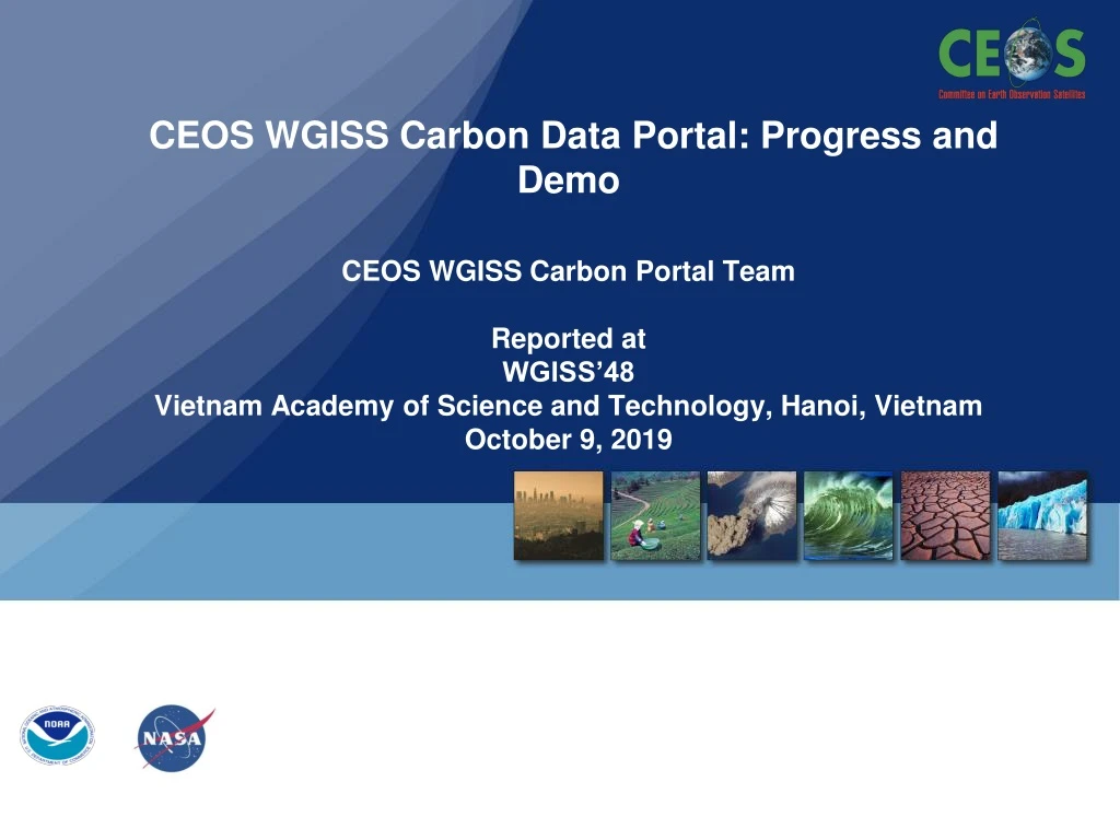 ceos wgiss carbon data portal progress and demo