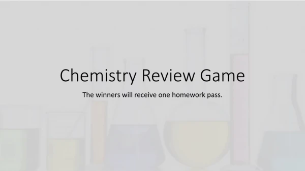 Chemistry Review Game