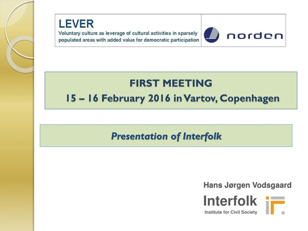 first meeting 15 16 february 2016 in vartov