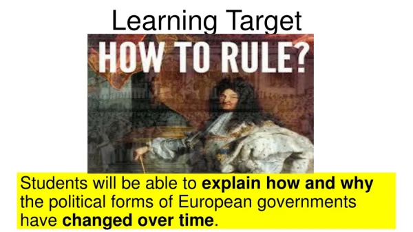 Learning Target