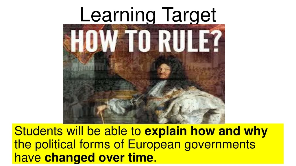 learning target