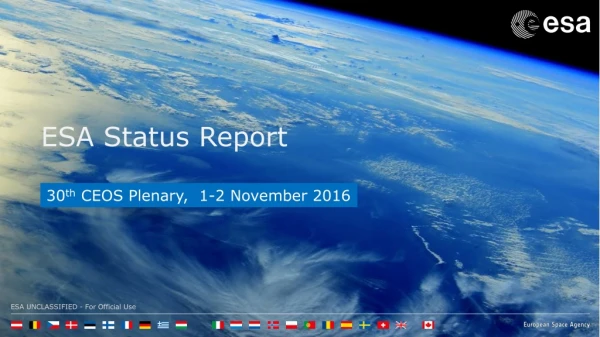 ESA Status Report
