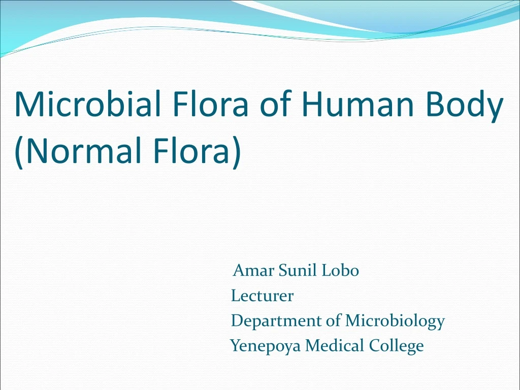 microbial flora of human body normal flora