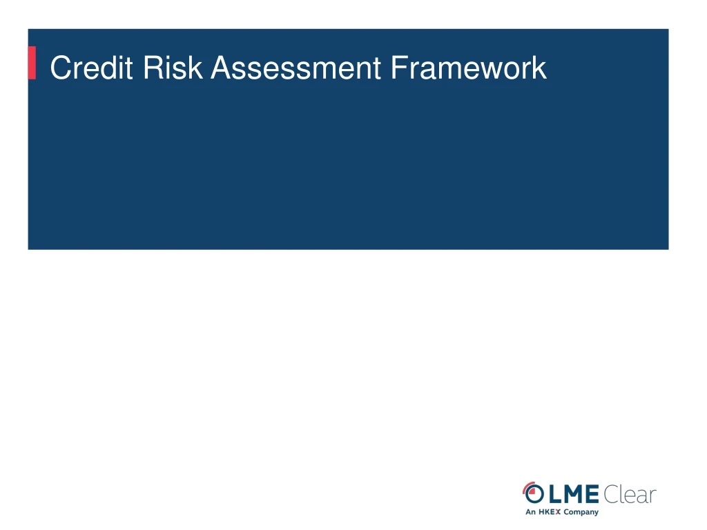 credit risk assessment framework