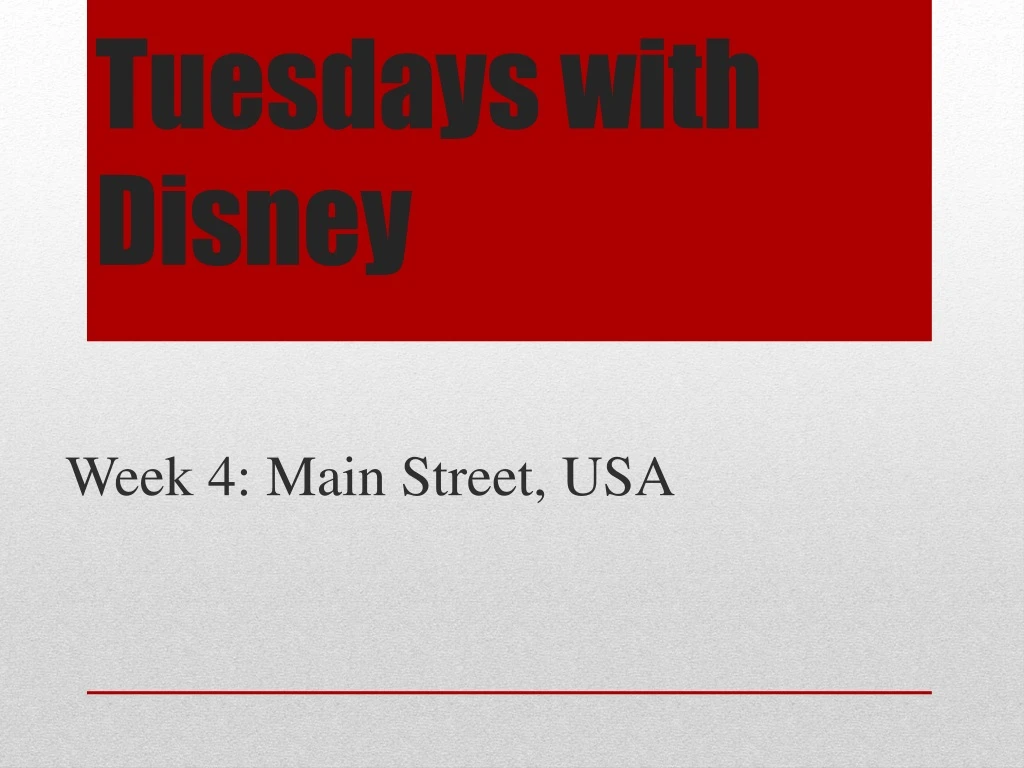 tuesdays with disney