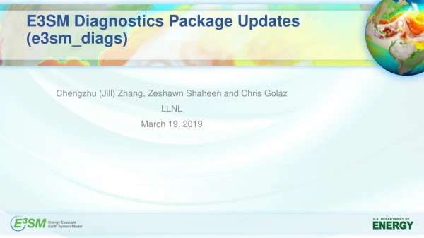 E3SM Diagnostics Package Updates (e3sm_diags)