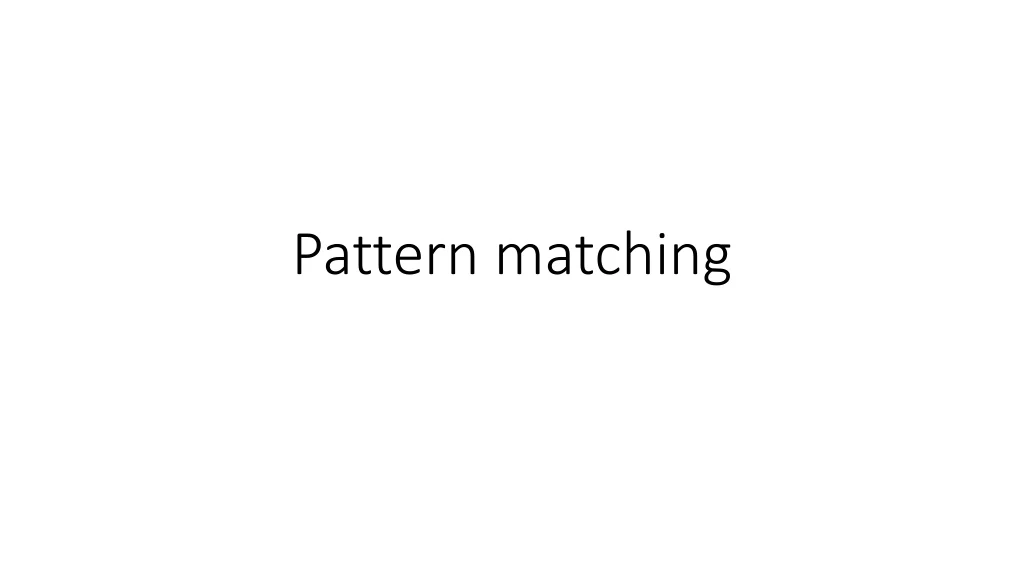 pattern matching