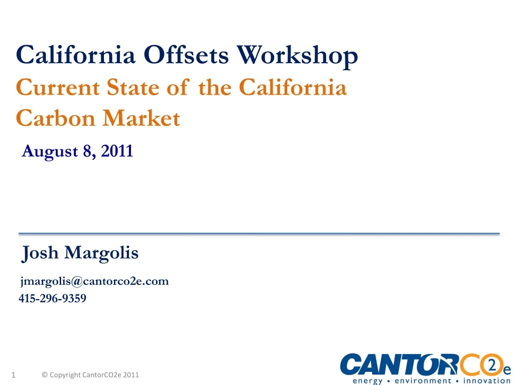 california offsets workshop current state