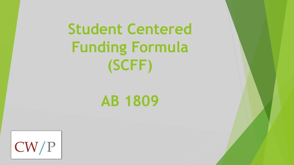 student centered funding formula scff ab 1809