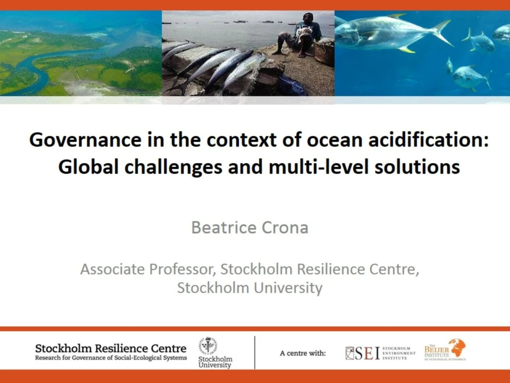 governance in the context of ocean acidification global challenges and multi level solutions