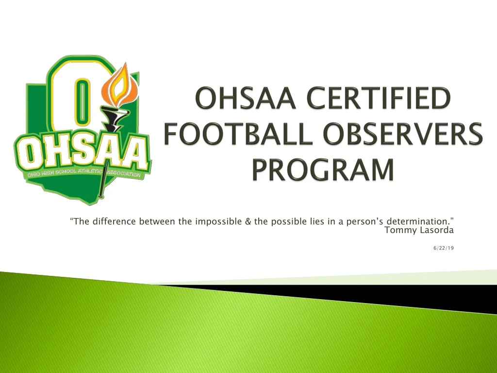 ohsaa certified football observers program