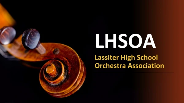 LHSOA Lassiter High School Orchestra Association