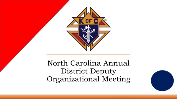 North Carolina Annual District Deputy Organizational Meeting