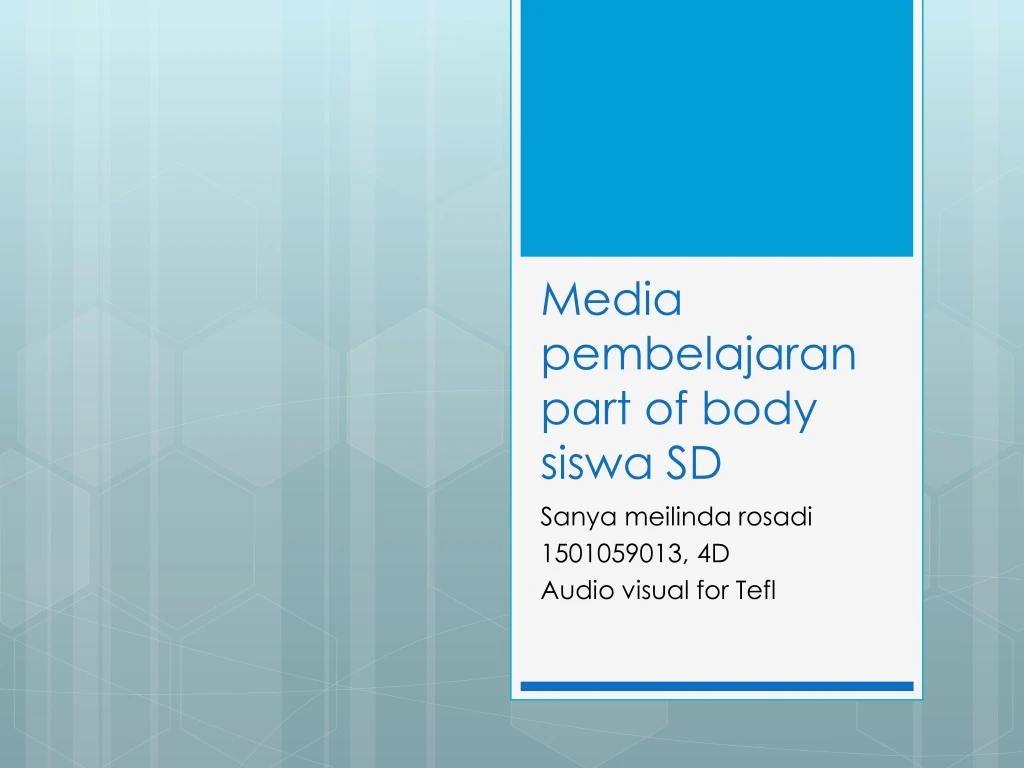 media pembelajaran part of body siswa sd