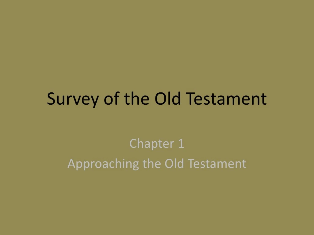 survey of the old testament