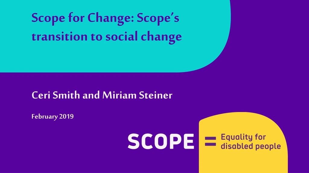 scope for change scope s transition to social change