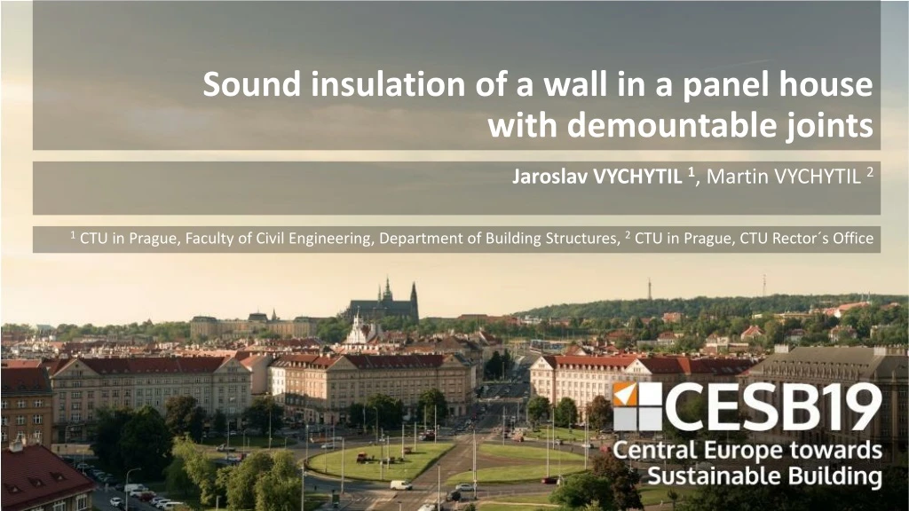 1 ctu in prague faculty of civil engineering