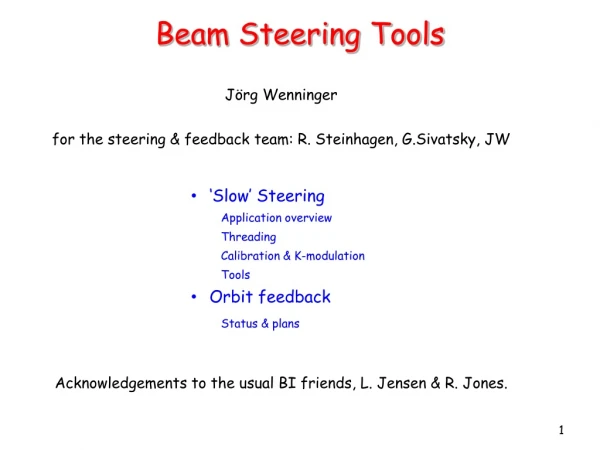 Beam Steering Tools