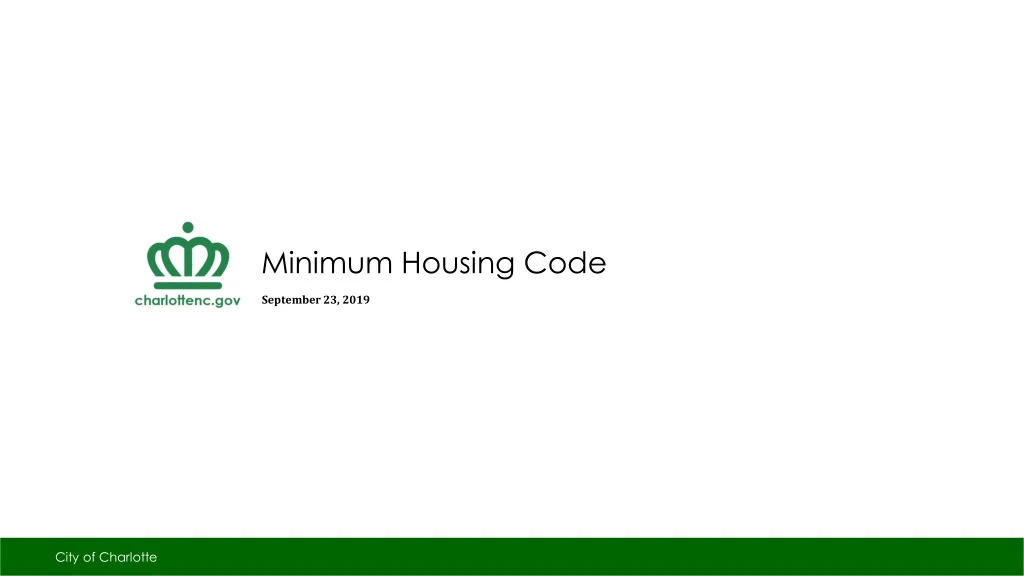 minimum housing code
