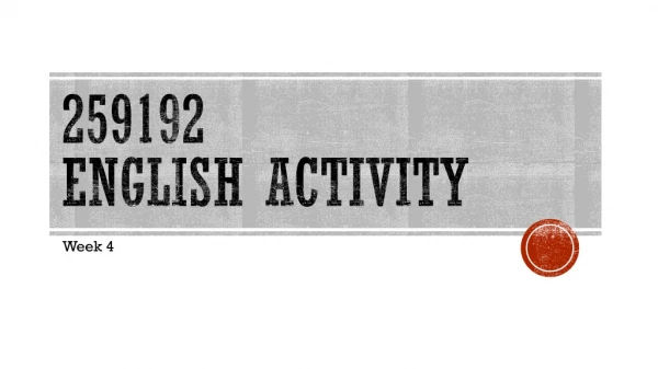 259192 English Activity