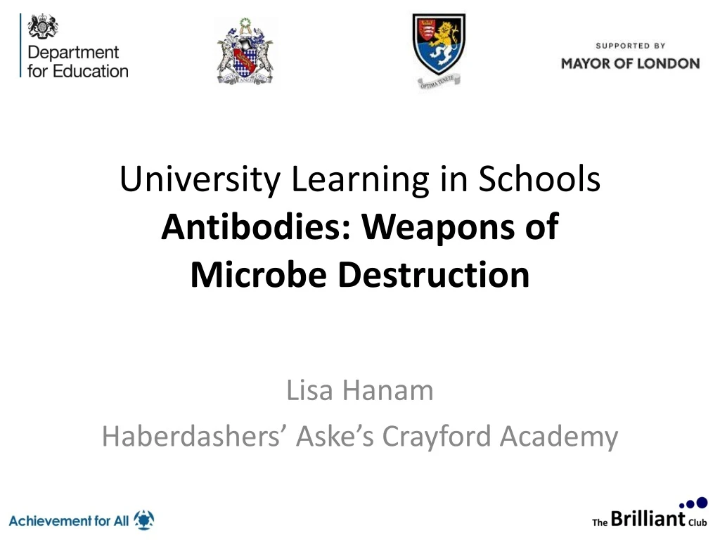 university learning in schools antibodies weapons of microbe destruction