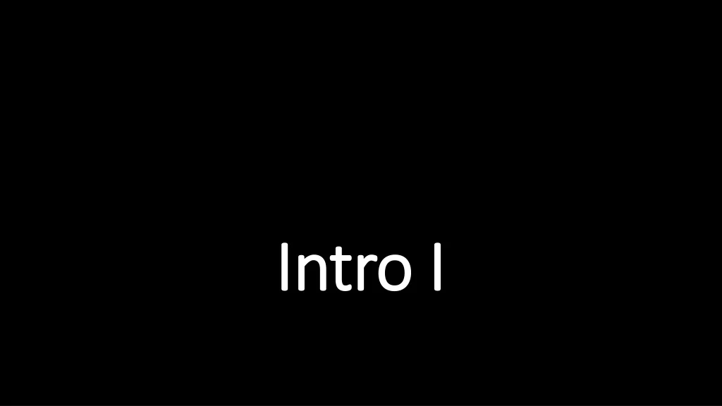 intro i