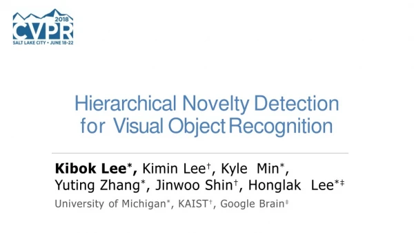 Hierarchical Novelty Detection for Visual Object Recognition