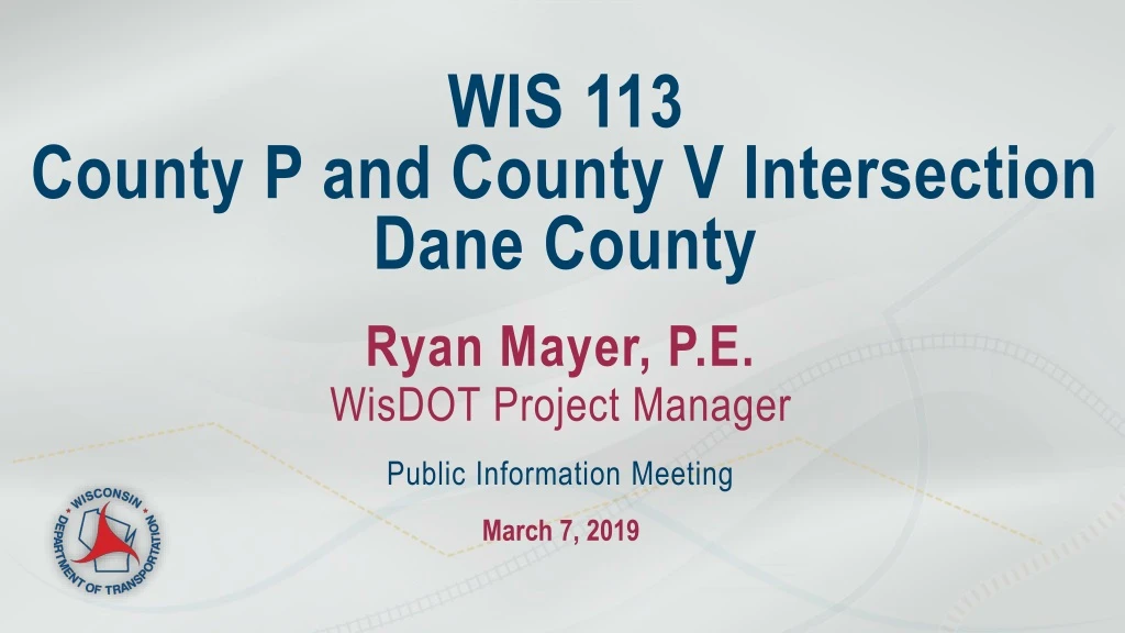 wis 113 county p and county v intersection dane county