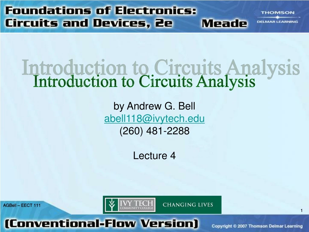 introduction to circuits analysis