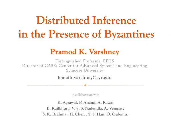 Pramod K. Varshney Distinguished Professor, EECS