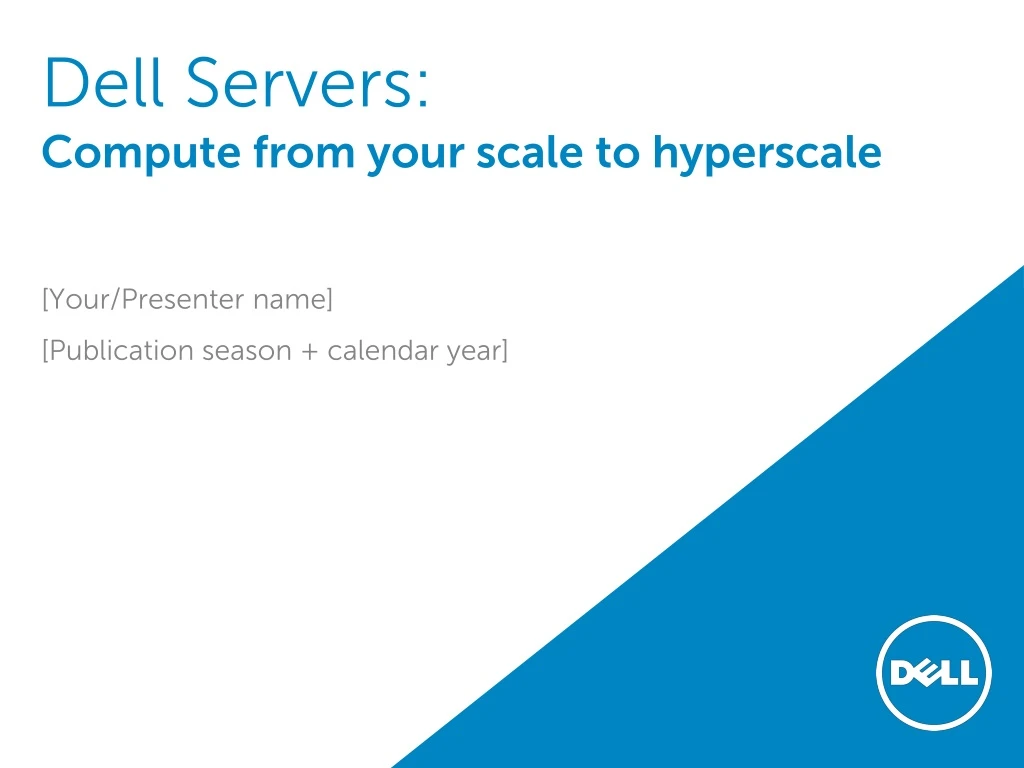 dell servers compute from your scale to hyperscale