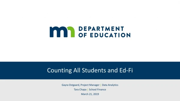 Counting All Students and Ed-Fi