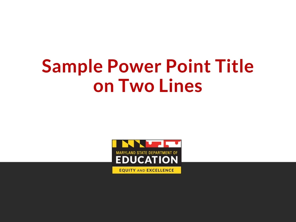 sample power point title on two lines