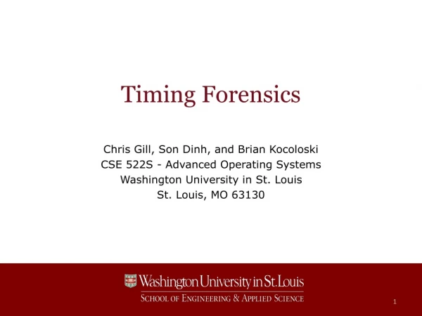 Timing Forensics