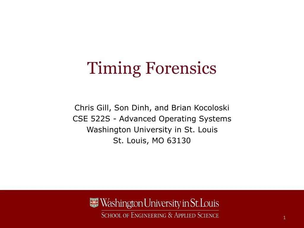 timing forensics