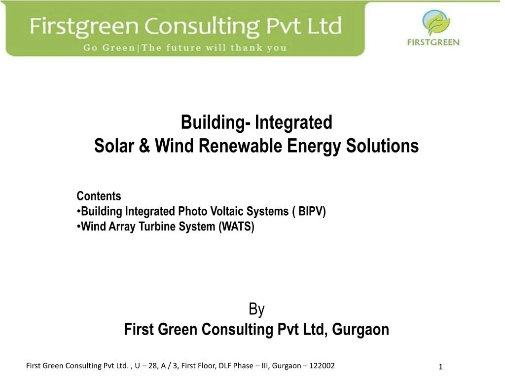 building integrated solar wind renewable energy