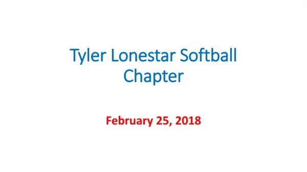 Tyler Lonestar Softball Chapter