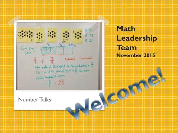 Math Leadership Team November 2015
