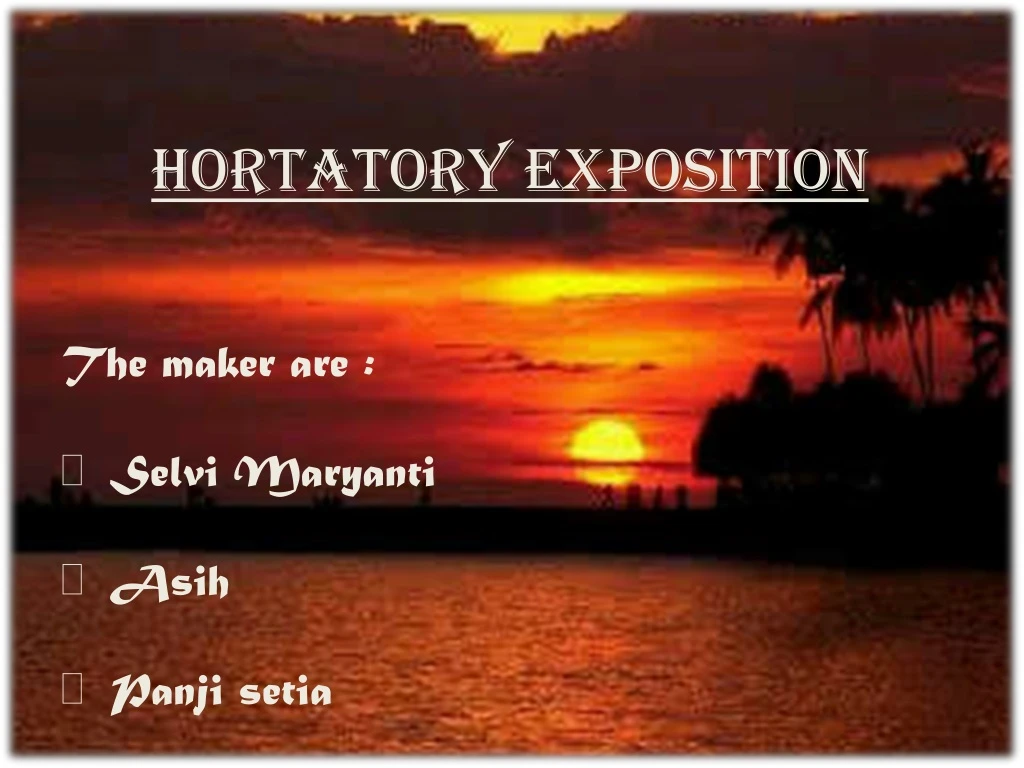 hortatory exposition