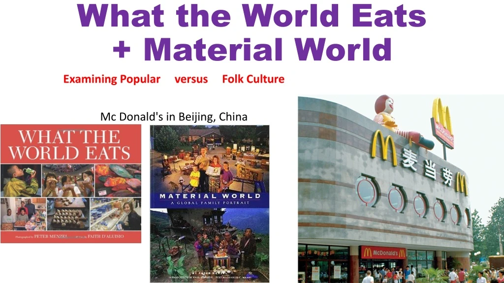 what the world eats material world