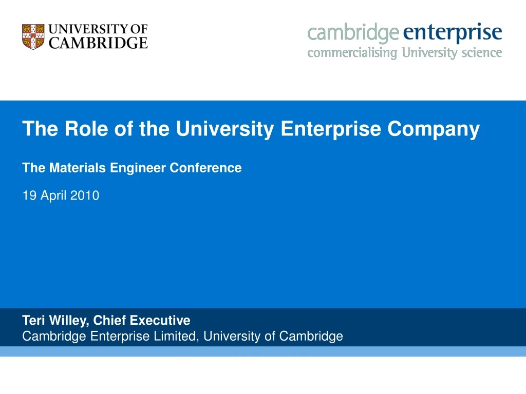 the role of the university enterprise company