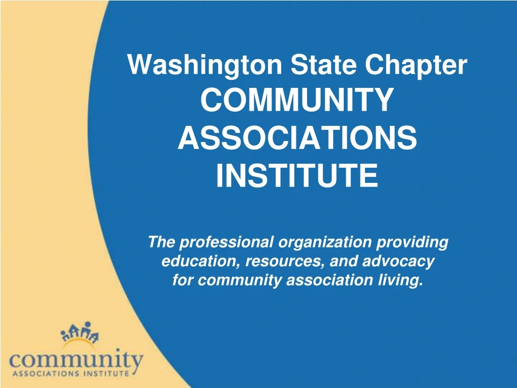 washington state chapter community associations