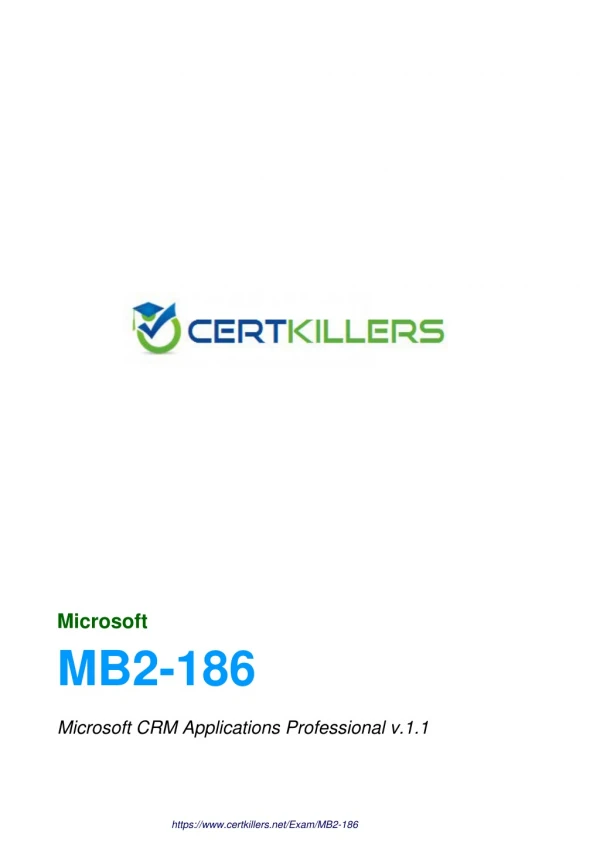 MB2-186 mock test { exam notes }