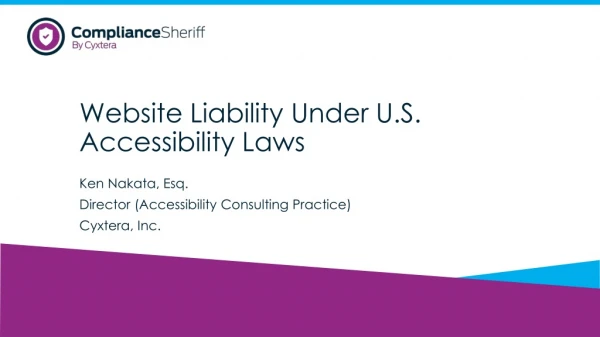 Website Liability Under U.S. Accessibility Laws