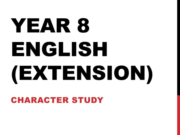 Year 8 English (Extension)
