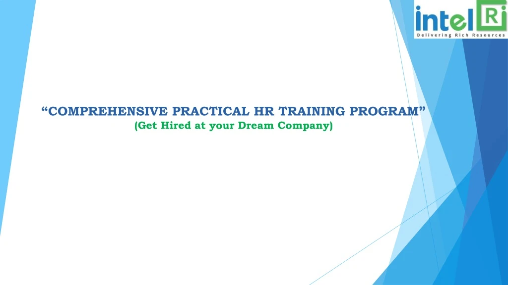 comprehensive practical hr training program get hired at your dream company