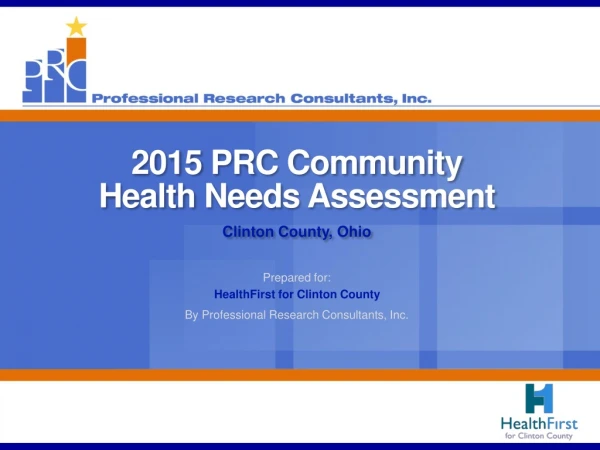 2015 PRC Community Health Needs Assessment
