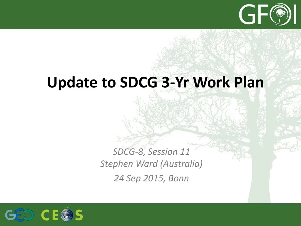 update to sdcg 3 yr work plan