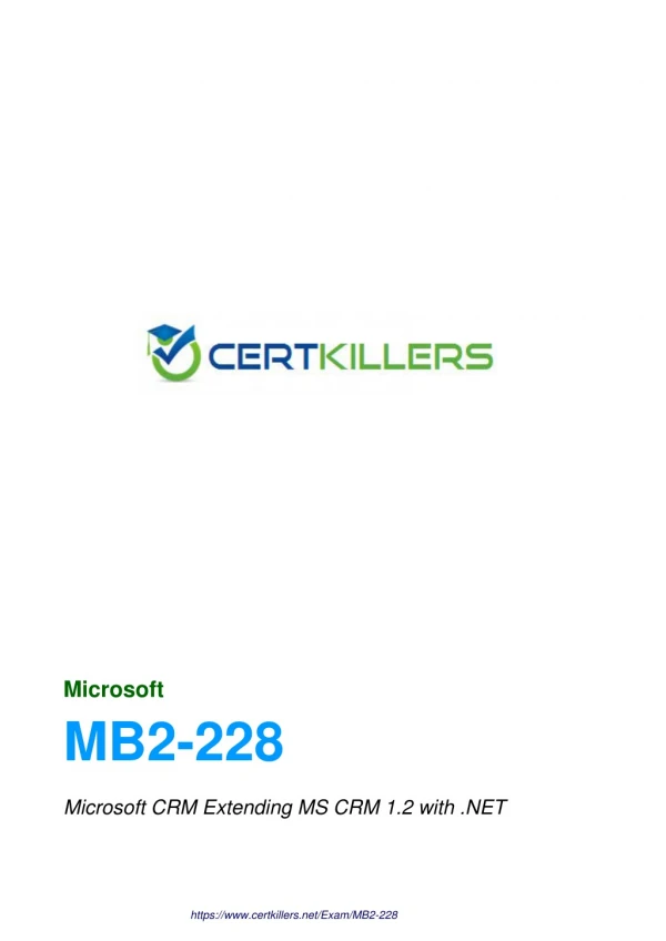 MB2-228 exam pdf answers { boot camp }